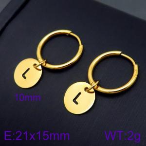 SS Gold-Plating Earring - KE96691-Z