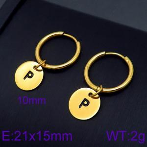 SS Gold-Plating Earring - KE96695-Z