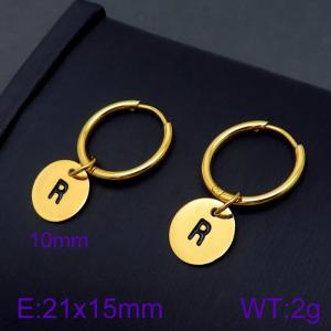 SS Gold-Plating Earring - KE96697-Z