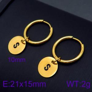 SS Gold-Plating Earring - KE96698-Z