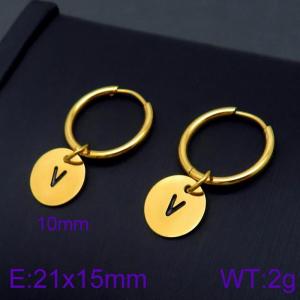 SS Gold-Plating Earring - KE96701-Z