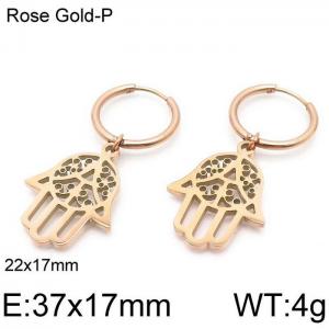 SS Rose Gold-Plating Earring - KE96736-Z