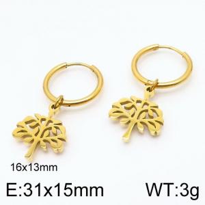 SS Gold-Plating Earring - KE96743-Z