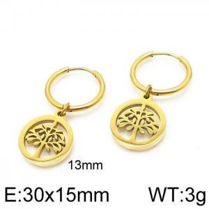 SS Gold-Plating Earring - KE96746-Z