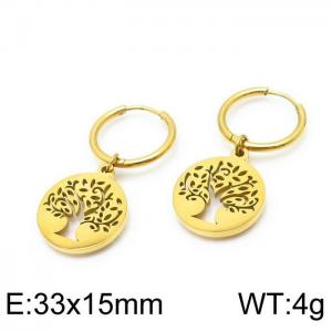 SS Gold-Plating Earring - KE96749-Z