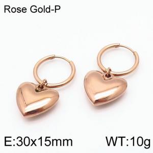 SS Rose Gold-Plating Earring - KE96751-Z