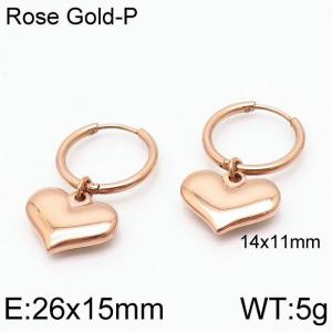 SS Rose Gold-Plating Earring - KE96754-Z