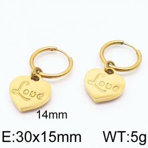 SS Gold-Plating Earring - KE96763-Z