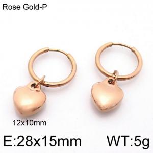 SS Rose Gold-Plating Earring - KE96765-Z