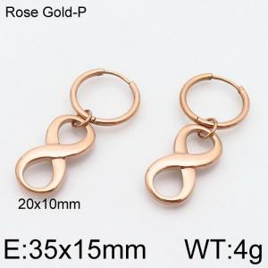 SS Rose Gold-Plating Earring - KE96766-Z