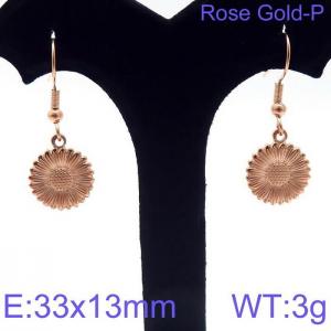 SS Rose Gold-Plating Earring - KE97083-Z