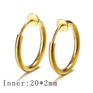 SS Gold-Plating Earring - KE97108-WGLH