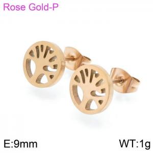 SS Rose Gold-Plating Earring - KE97119-HG