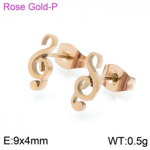 SS Rose Gold-Plating Earring - KE97120-HG