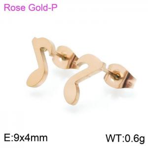 SS Rose Gold-Plating Earring - KE97128-HG