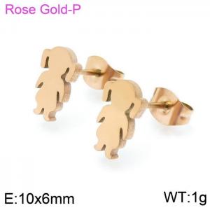 SS Rose Gold-Plating Earring - KE97137-HG