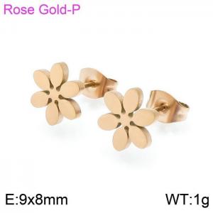 SS Rose Gold-Plating Earring - KE97139-HG