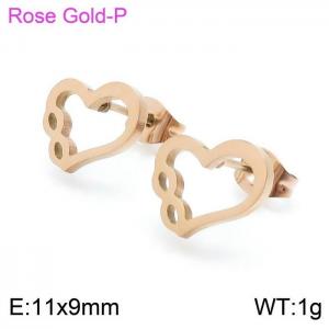 SS Rose Gold-Plating Earring - KE97141-HG