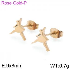 SS Rose Gold-Plating Earring - KE97142-HG