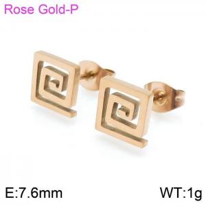 SS Rose Gold-Plating Earring - KE97143-HG