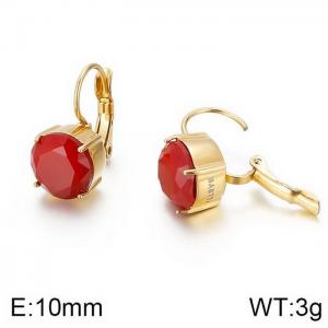 Stainless Steel Stone&Crystal Earring - KE97178-Z