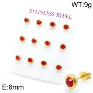 Stainless Steel Stone&Crystal Earring - KE97366-HR