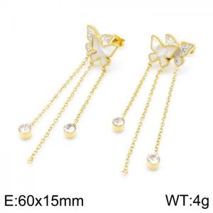 SS Gold-Plating Earring - KE97482-HM