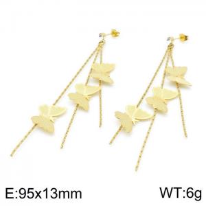 SS Gold-Plating Earring - KE97510-SS