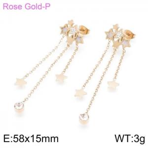 SS Rose Gold-Plating Earring - KE97551-HM