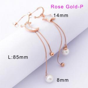 SS Rose Gold-Plating Earring - KE97722-WGJL