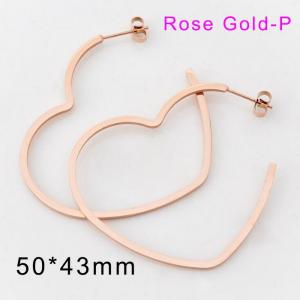 SS Rose Gold-Plating Earring - KE97725-WGJL