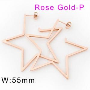 SS Rose Gold-Plating Earring - KE97727-WGJL