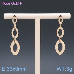 SS Rose Gold-Plating Earring - KE97999-KLX