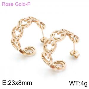 SS Rose Gold-Plating Earring - KE98170-HM