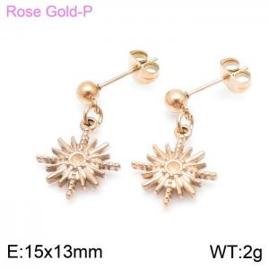 SS Rose Gold-Plating Earring - KE98193-Z