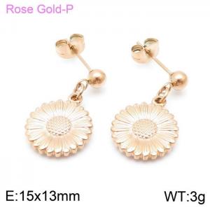 SS Rose Gold-Plating Earring - KE98194-Z