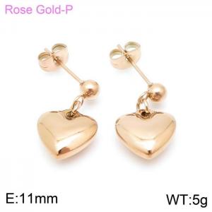 SS Rose Gold-Plating Earring - KE98195-Z