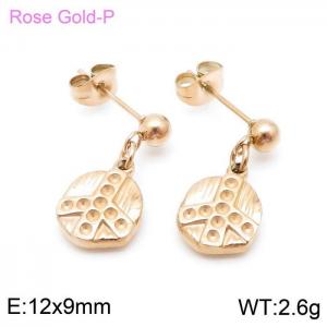 SS Rose Gold-Plating Earring - KE98198-Z