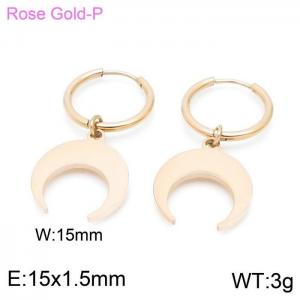 SS Rose Gold-Plating Earring - KE98329-Z