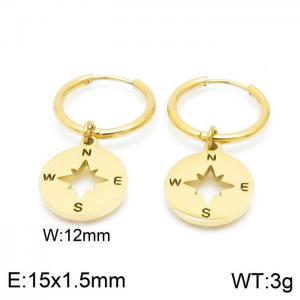 SS Gold-Plating Earring - KE98332-Z