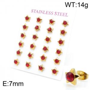 Stainless Steel Stone&Crystal Earring - KE98436-BI