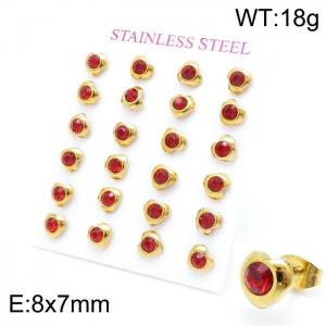 Stainless Steel Stone&Crystal Earring - KE98440-BI