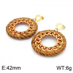 SS Gold-Plating Earring - KE98563-TLA