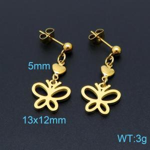 SS Gold-Plating Earring - KE98601-Z