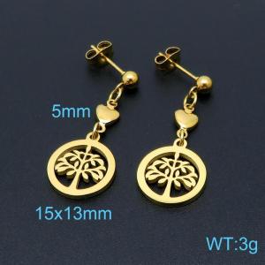 SS Gold-Plating Earring - KE98603-Z