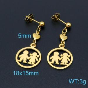 SS Gold-Plating Earring - KE98604-Z