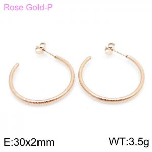SS Rose Gold-Plating Earring - KE98660-KFC