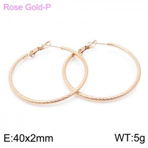 SS Rose Gold-Plating Earring - KE98663-KFC