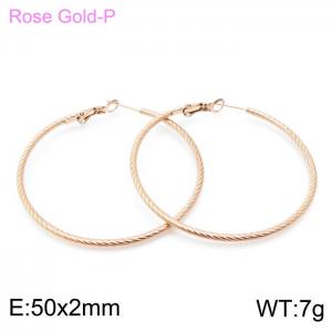 SS Rose Gold-Plating Earring - KE98665-KFC
