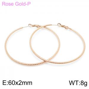 SS Rose Gold-Plating Earring - KE98666-KFC